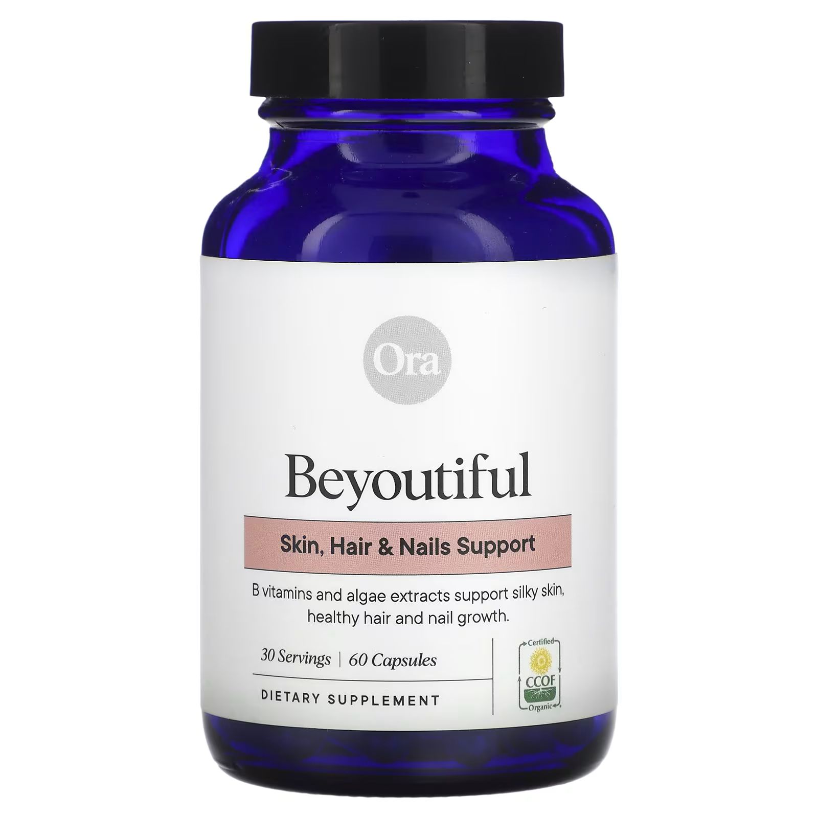 

Beyoutiful, Поддержка кожи, волос и ногтей, 60 капсул Ora