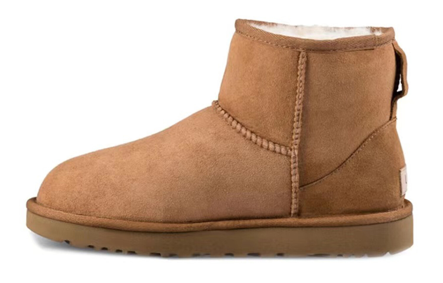 CLASSIC MINI Зимние ботинки женские розовые/бежевые Ugg — фото 3