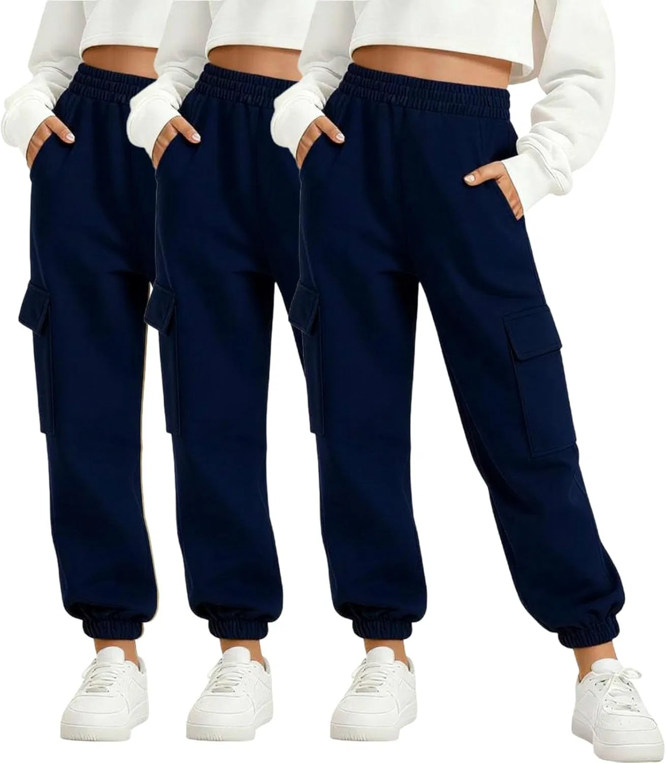 Спортивные брюки с карманами, 3 шт, Zzalalana, Navy