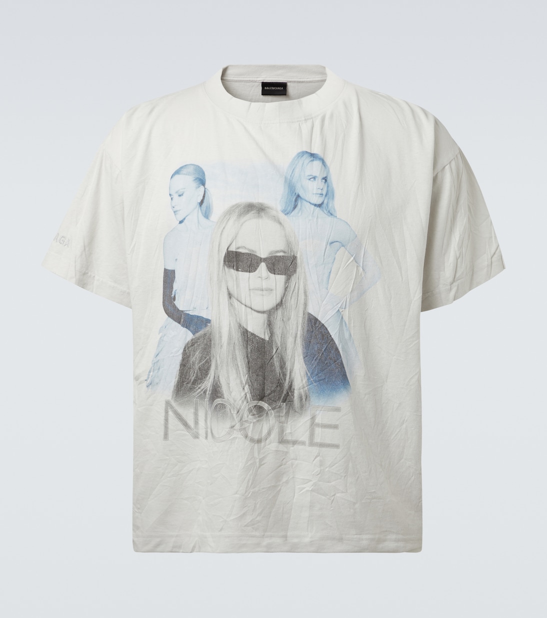 

Футболка из хлопкового джерси Nicole Balenciaga, Dirty White