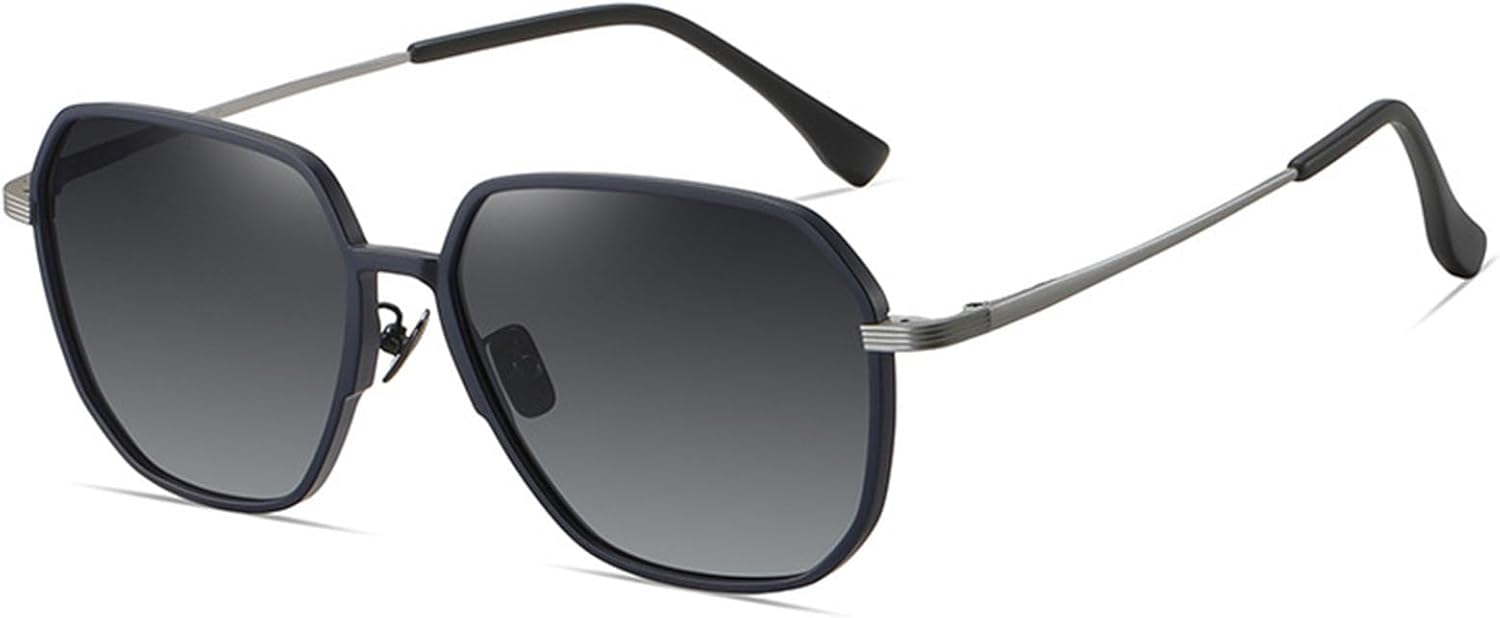 

Поляризованные солнцезащитные очки для женщин, модные, сверхлегкие, квадратная оправа из чистого титана, защита от УФ-излучения UV400, подходят для использования на открытом воздухе и вождения TDWDKE, C