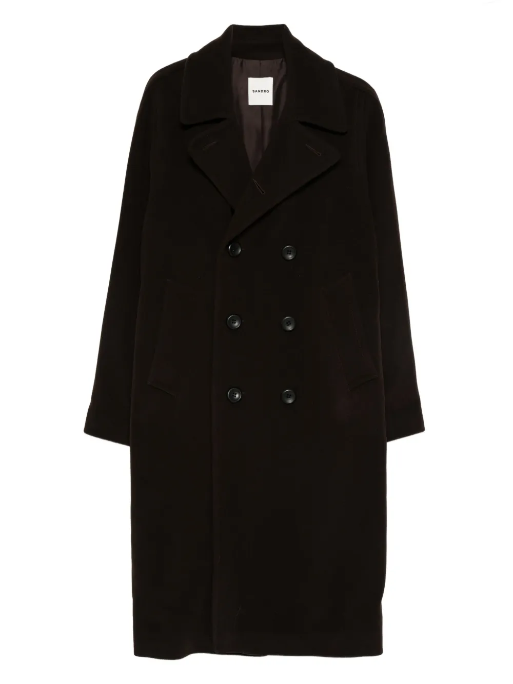

Двубортное пальто SANDRO, коричневый