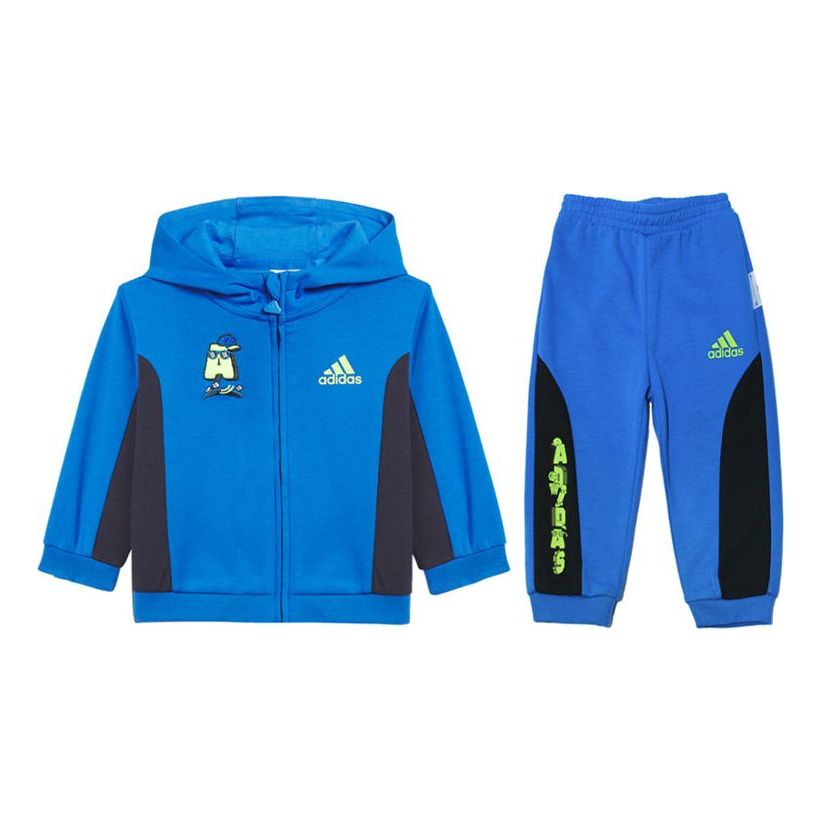 

Куртка (TD) adidas N Street Full-Zip Hooded Set 'Blue Green', синий