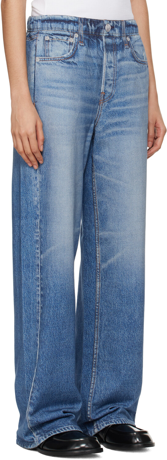 

Широкие брюки для дома из синей махровой ткани Miramar rag & bone