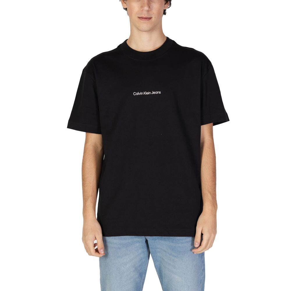 

Черная хлопковая футболка Calvin Klein Jeans