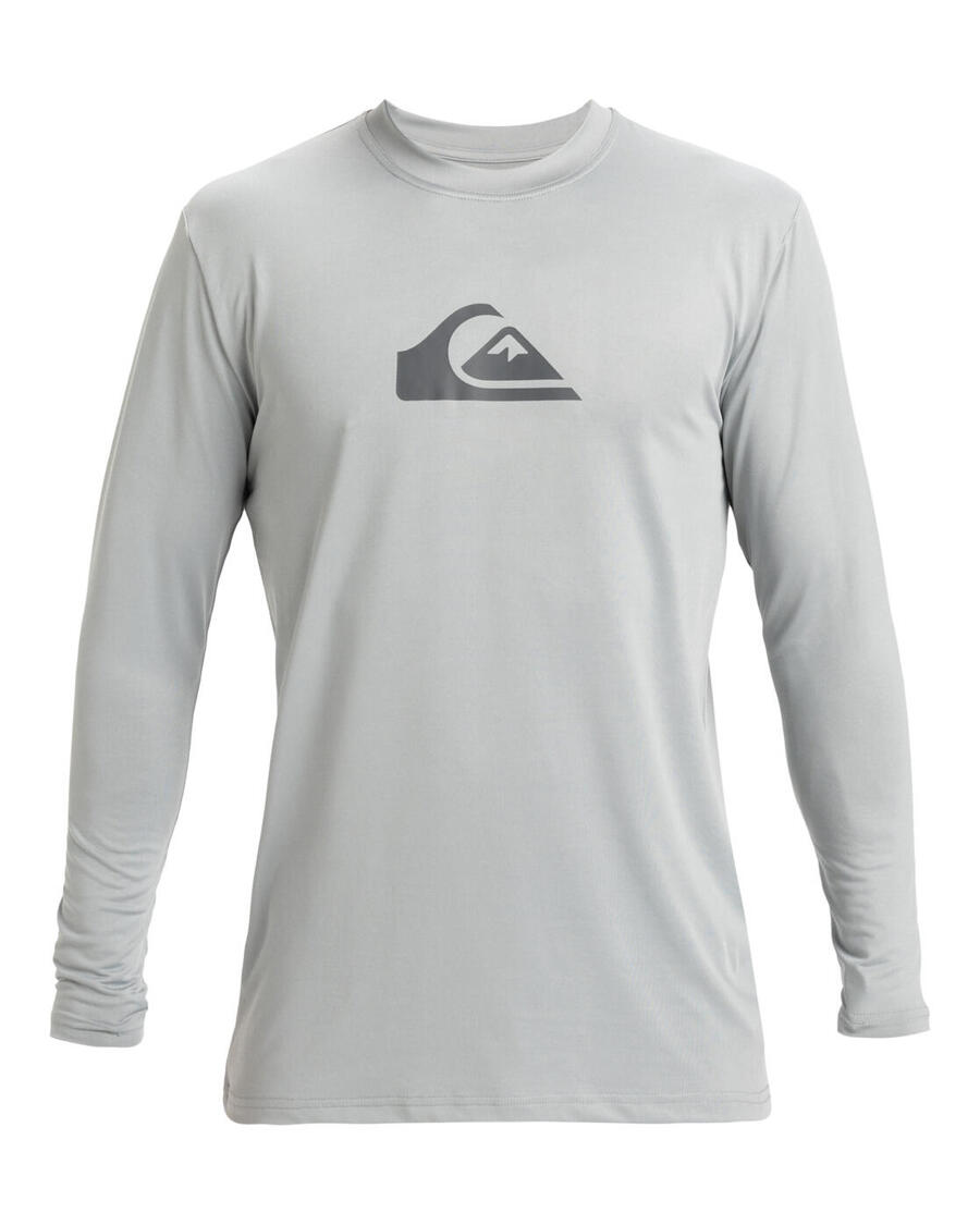 

QUIKSILVER Футболка для серфинга с длинными рукавами и защитой от ультрафиолета UPF 50, серая, для мужчин
