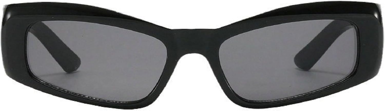 

Модные солнцезащитные очки большого размера «кошачий глаз» для женщин в стиле Y2K, винтажные черные с серебристыми линзами, защита от ультрафиолета UV400, для мужчин mincl, Black