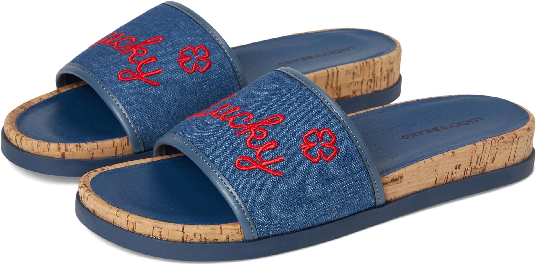 Сандалии Lucky Brand Dylina Woven Band Sandals, цвет Light Wash