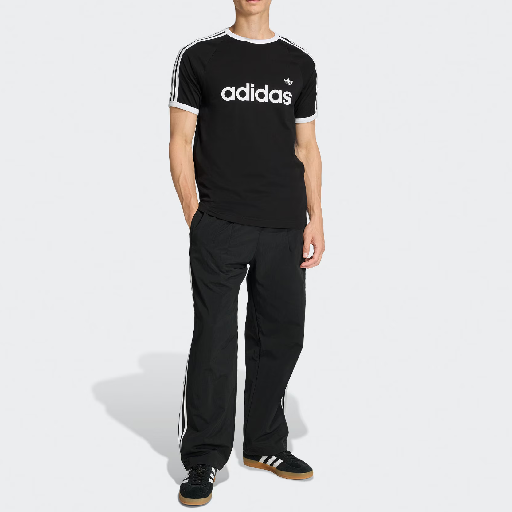 Брюки для спортивного костюма Casual Pants Men's Adidas Originals, черный — фото 4