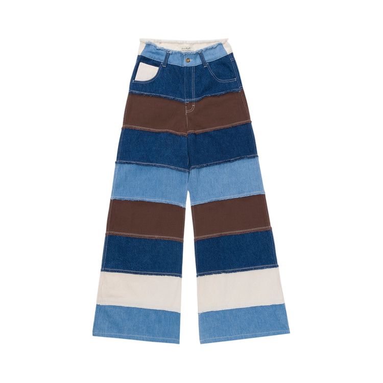 

Брюки Honor The Gift Wide Leg Panel Denim Pant 'Brown', коричневый