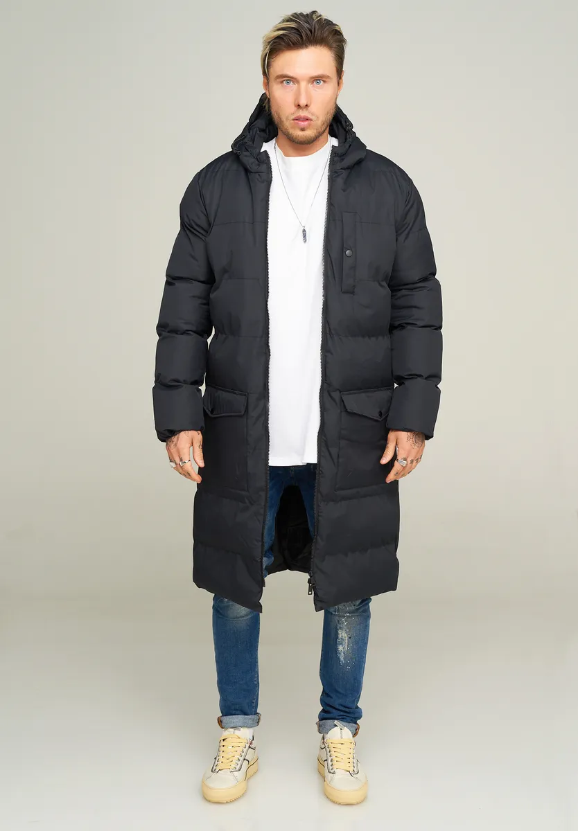 

Behype парка "LONGLINE PUFFER PARKA", с капюшоном, черный