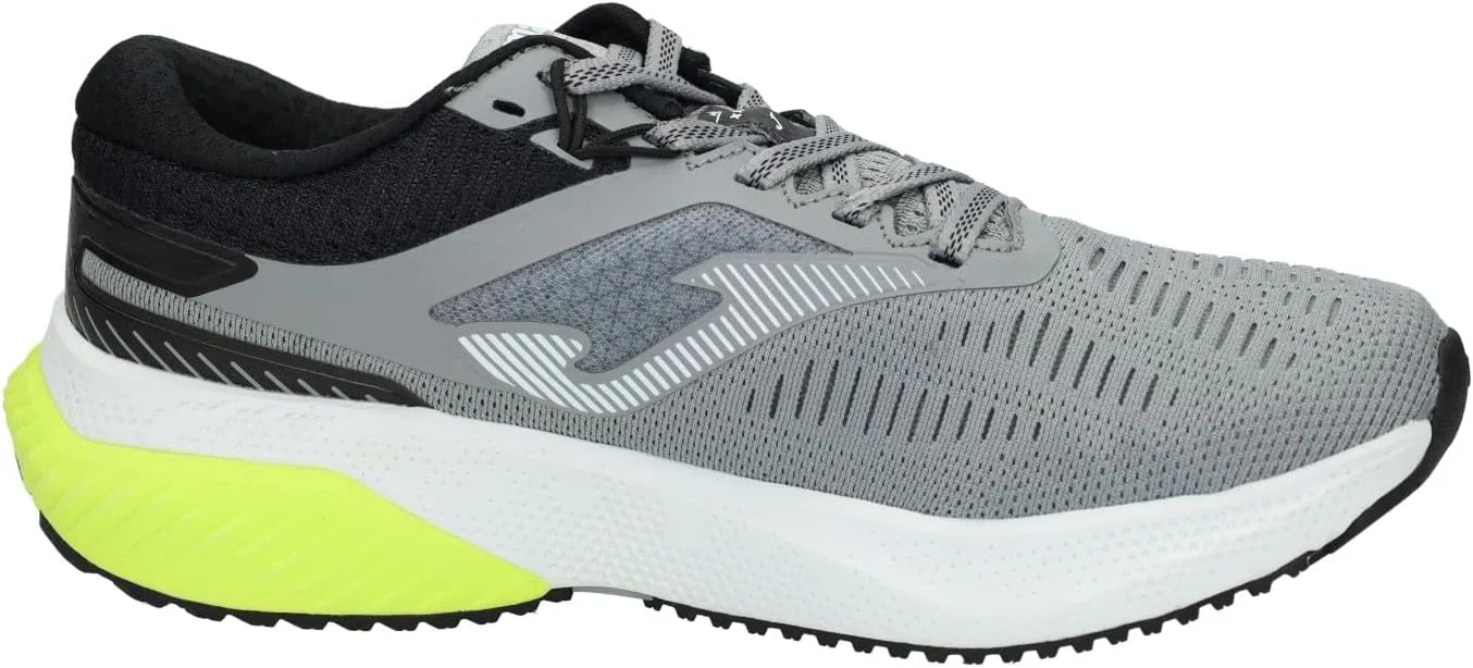 Мужские кроссовки Joma RHISPS2412 на шнуровке с резиновой подошвой, серые и неоново-зеленые — фото 4