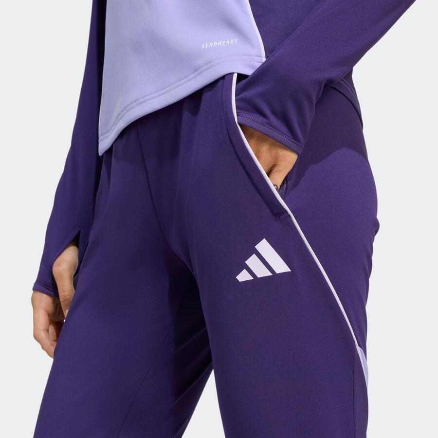 ADIDAS Женские футбольные тренировочные брюки Tiro 25 Competition, фиолетовые — фото 4