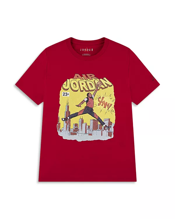 

Детская футболка с короткими рукавами Comic Slam для мальчиков - для детей постарше. Jordan, красный