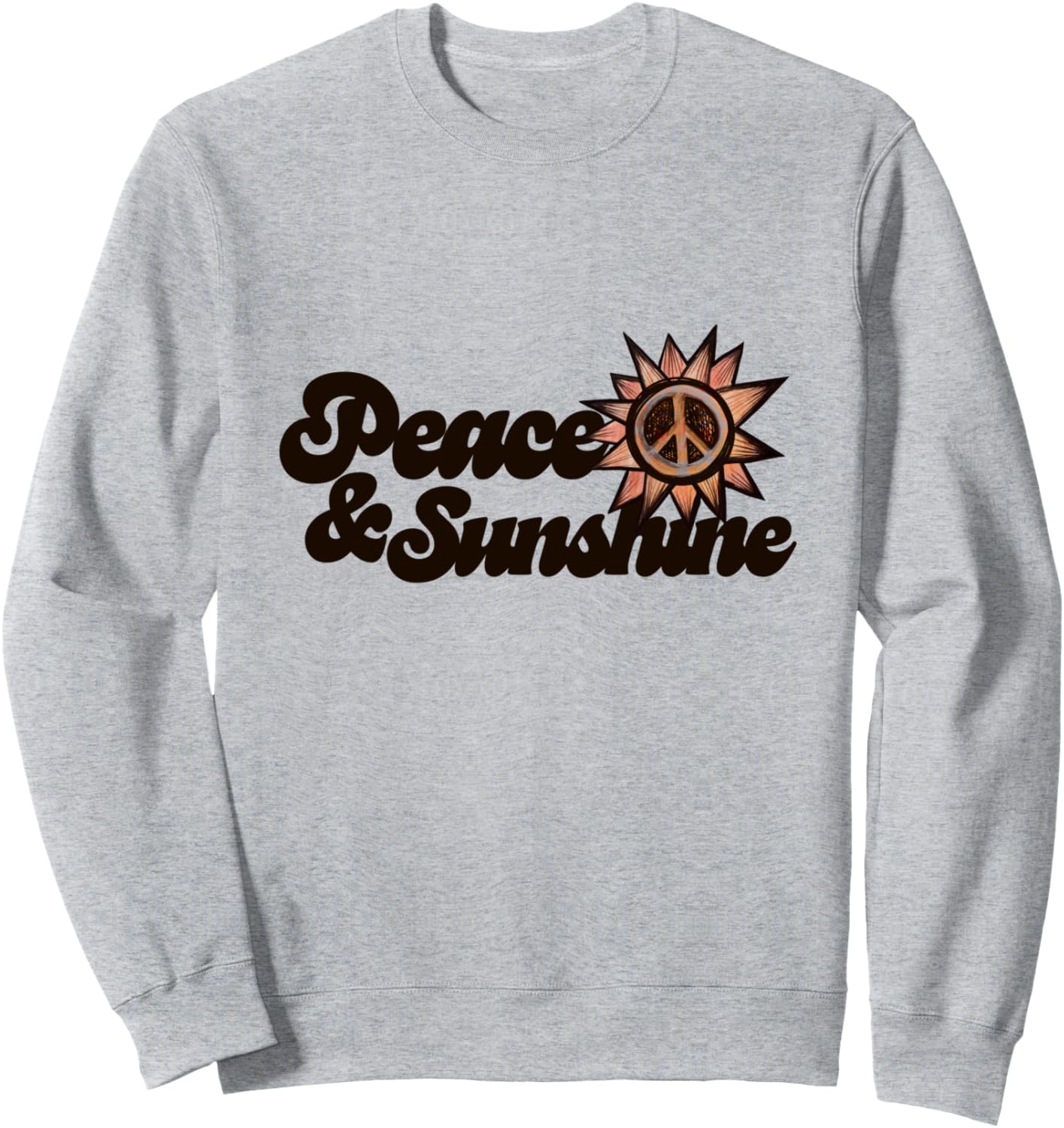 

Толстовка с изображением солнечного солнца и символом мира Nature Snugg, серый