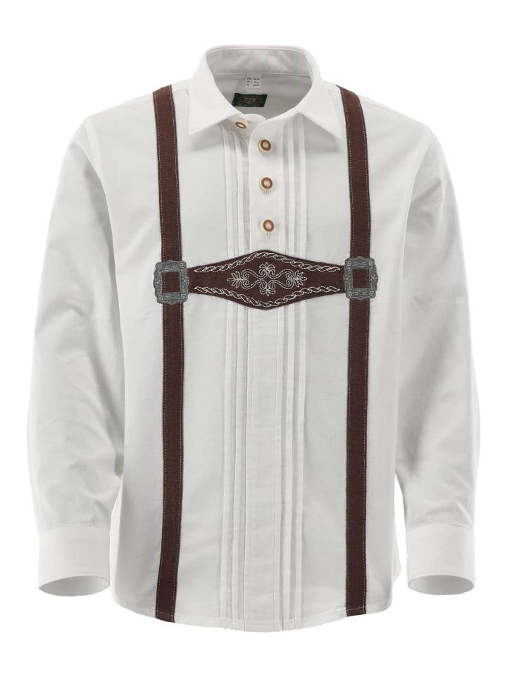 

Детская традиционная рубашка Джетая белого цвета OS-Trachten