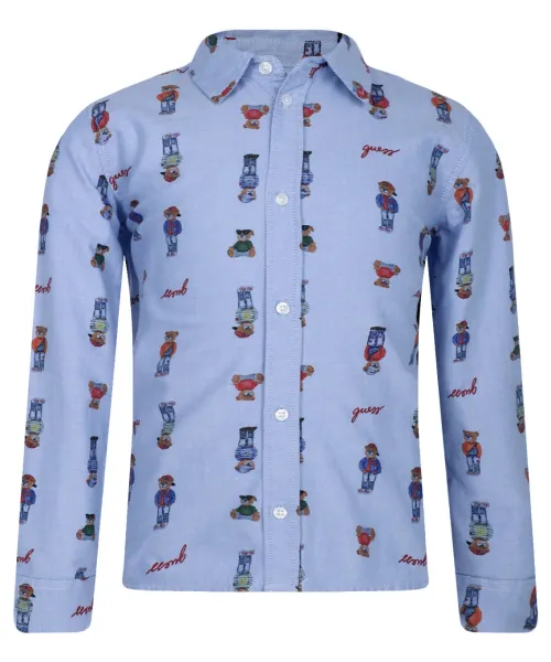 

Рубашка Regular fit Guess, синий