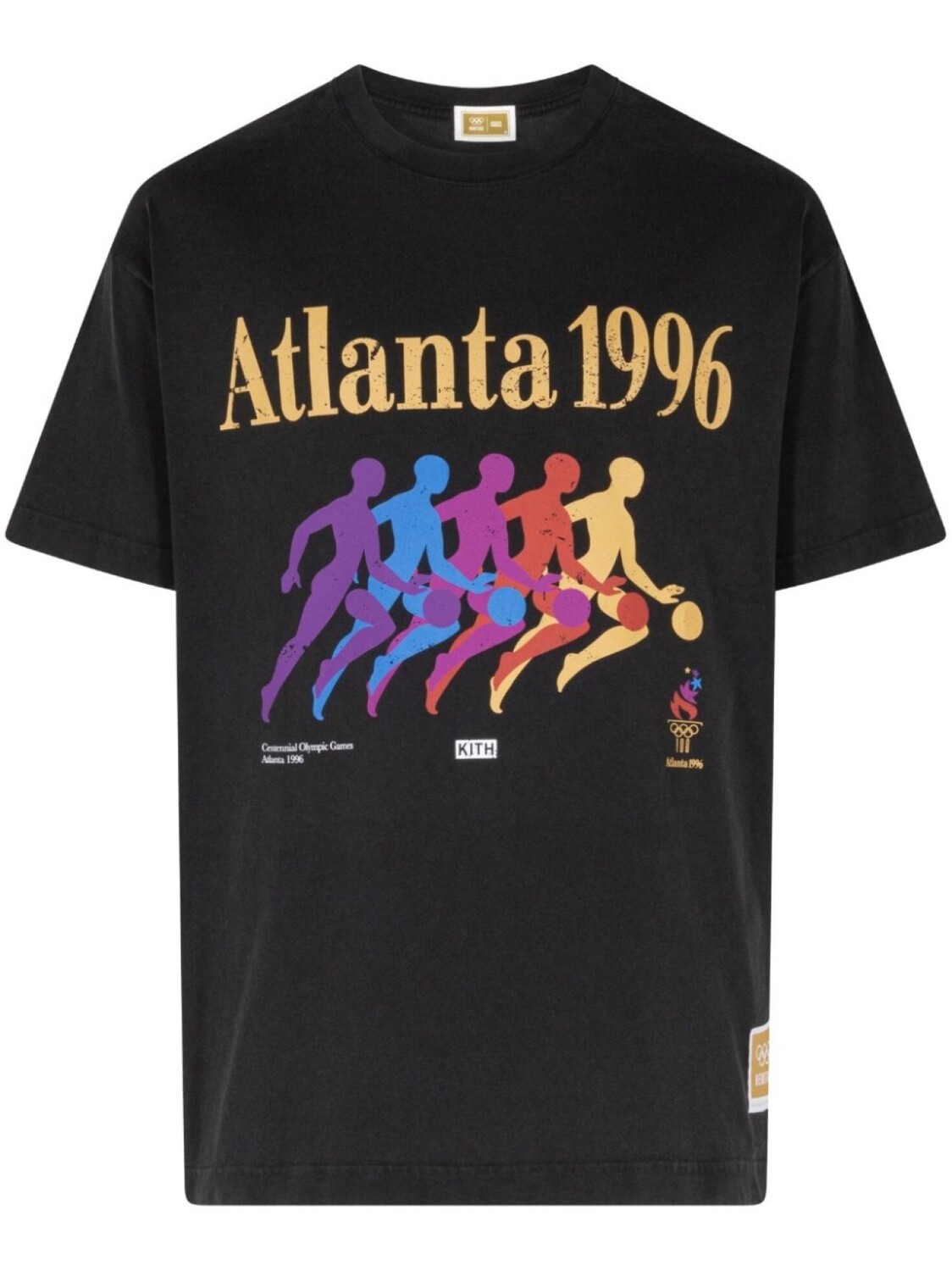 

KITH баскетбольная винтажная футболка Olympics Heritage Atlanta, черный