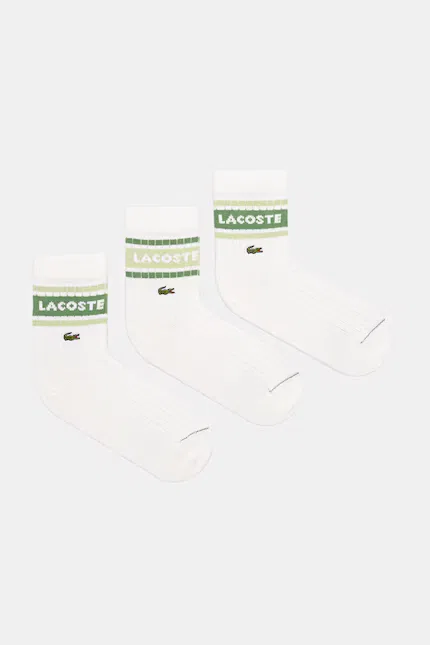 Носки Lacoste, 3 пары, белые