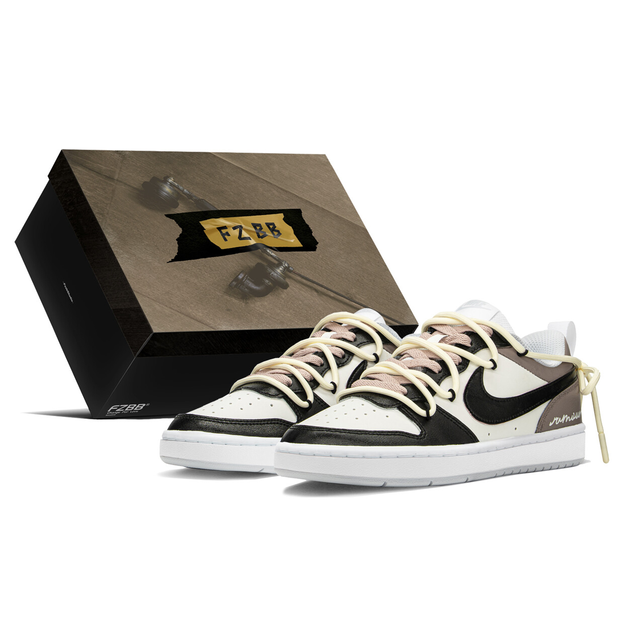 

Кроссовки Nike Court Borough Skateboarding Shoes Women's Low-top Brown/beige, коричневый