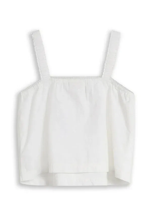 Блуза cropped top с вышивкой Tom Tailor, белый — фото 2