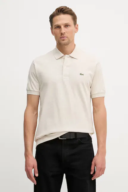 Поло из хлопка классическое Lacoste, бежевый