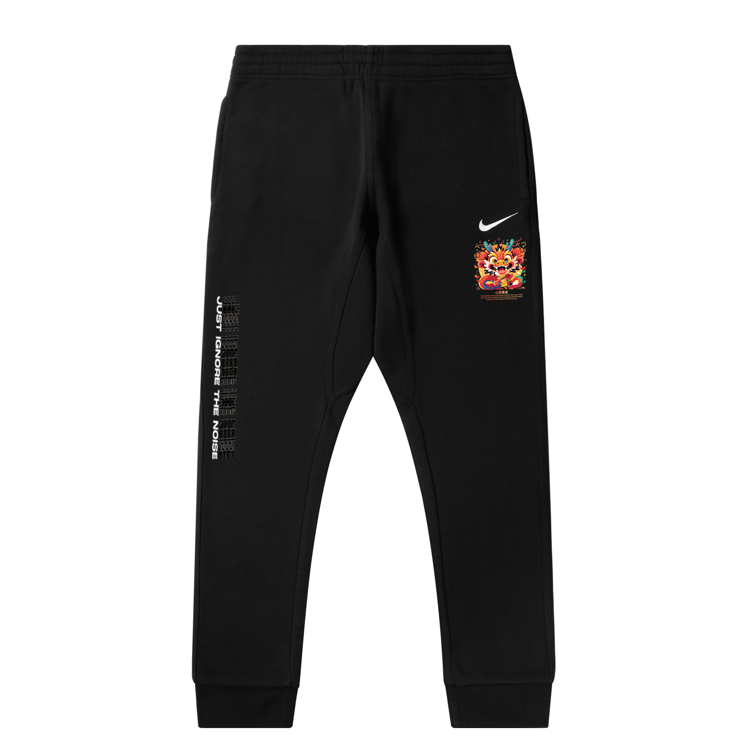 

Nike Вязаные спортивные штаны Unisex Black Thickened Cuffed