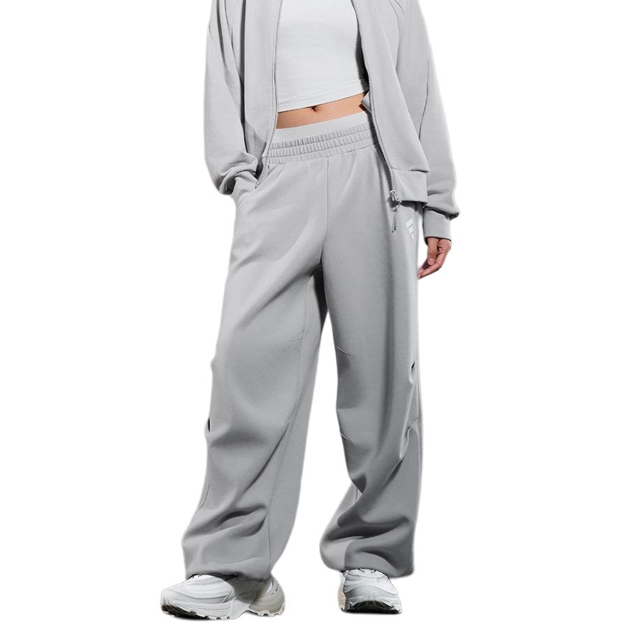 Трикотажные спортивные брюки женские light gray Adidas, светло-серый — фото 3