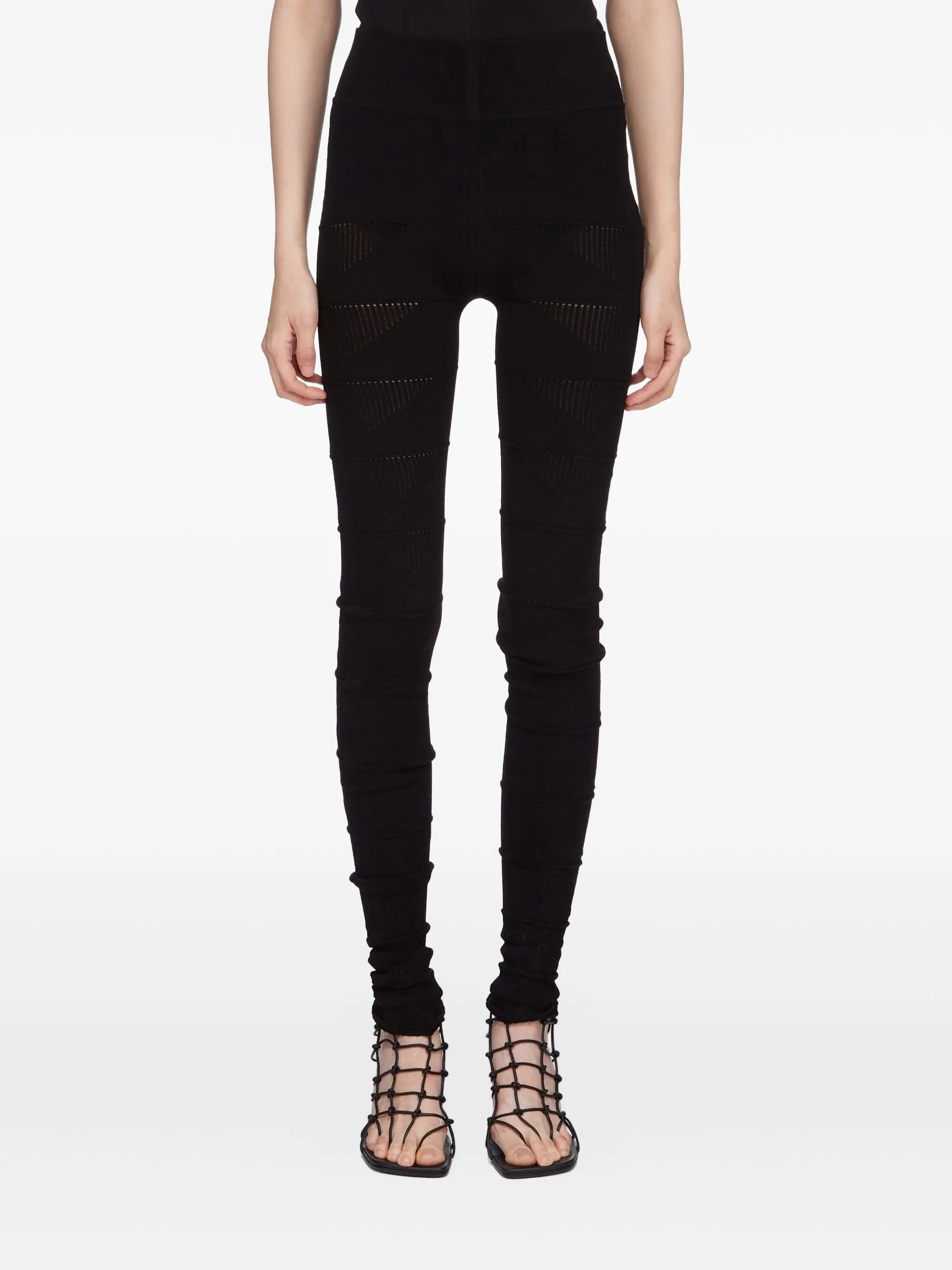 

Легинсы с трикотажными вставками Rick Owens, черный