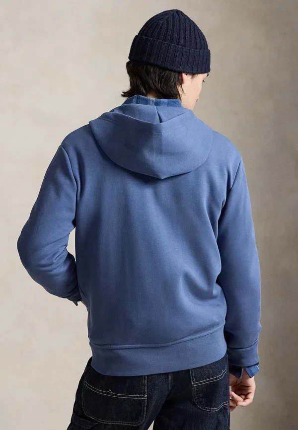 Толстовка с капюшоном на молнии Double Knit Full Zip, Polo Ralph Lauren, землянично-голубой — фото 3
