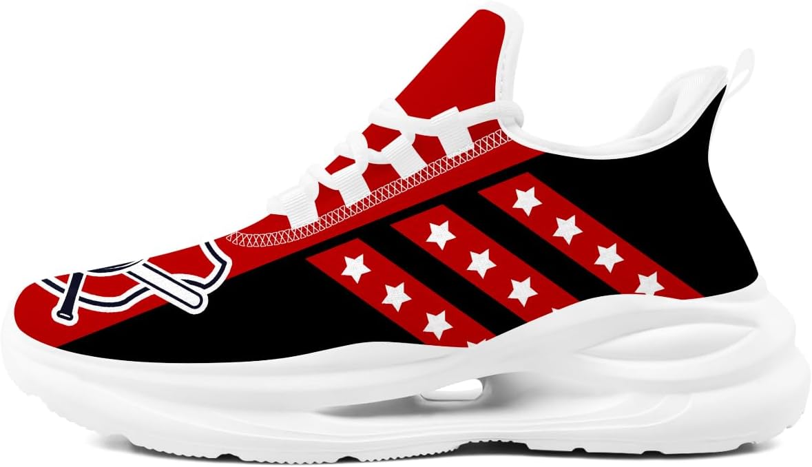 

Бейсбольные кроссовки для женщин и мужчин, спортивные кроссовки для бега, тенниса и ходьбы Generic, черный/красный