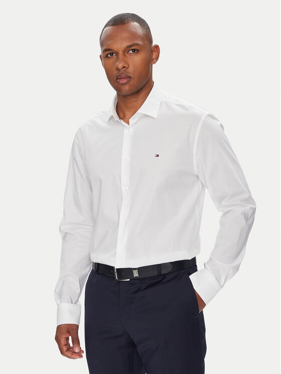 

Рубашка облегающего кроя MW0MW38347 Tommy Hilfiger, белый
