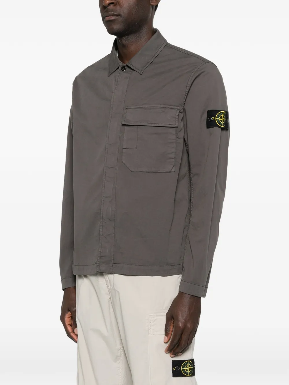 Куртка с карманами Stone Island, серый — фото 3