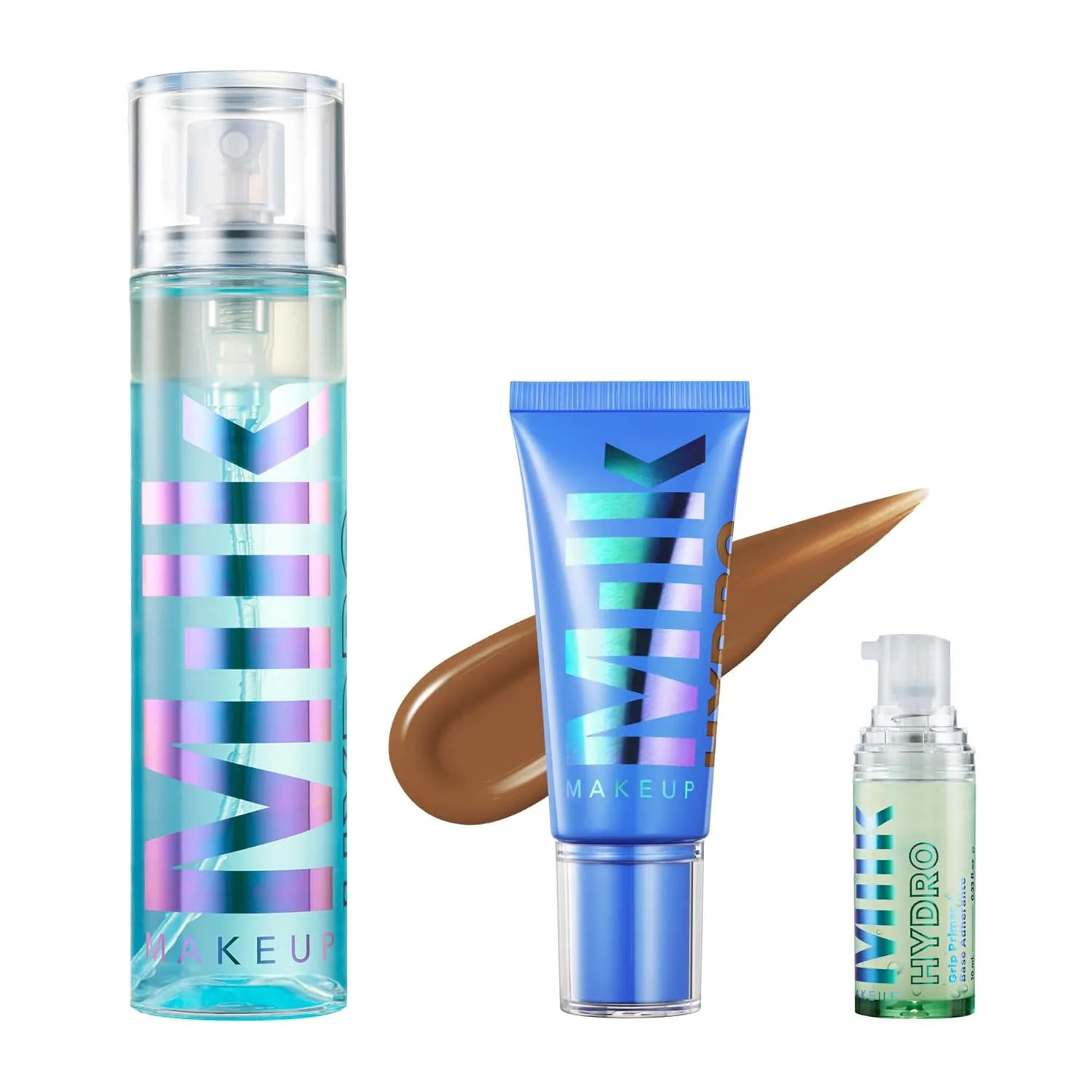 Milk Makeup Hydro Grip набор с праймером, спреем-фиксатором и тональным средством 11 - увлажняет кожу и фиксирует макияж до 12 часов - легкий и стойкий с гиалуроновой кислотой