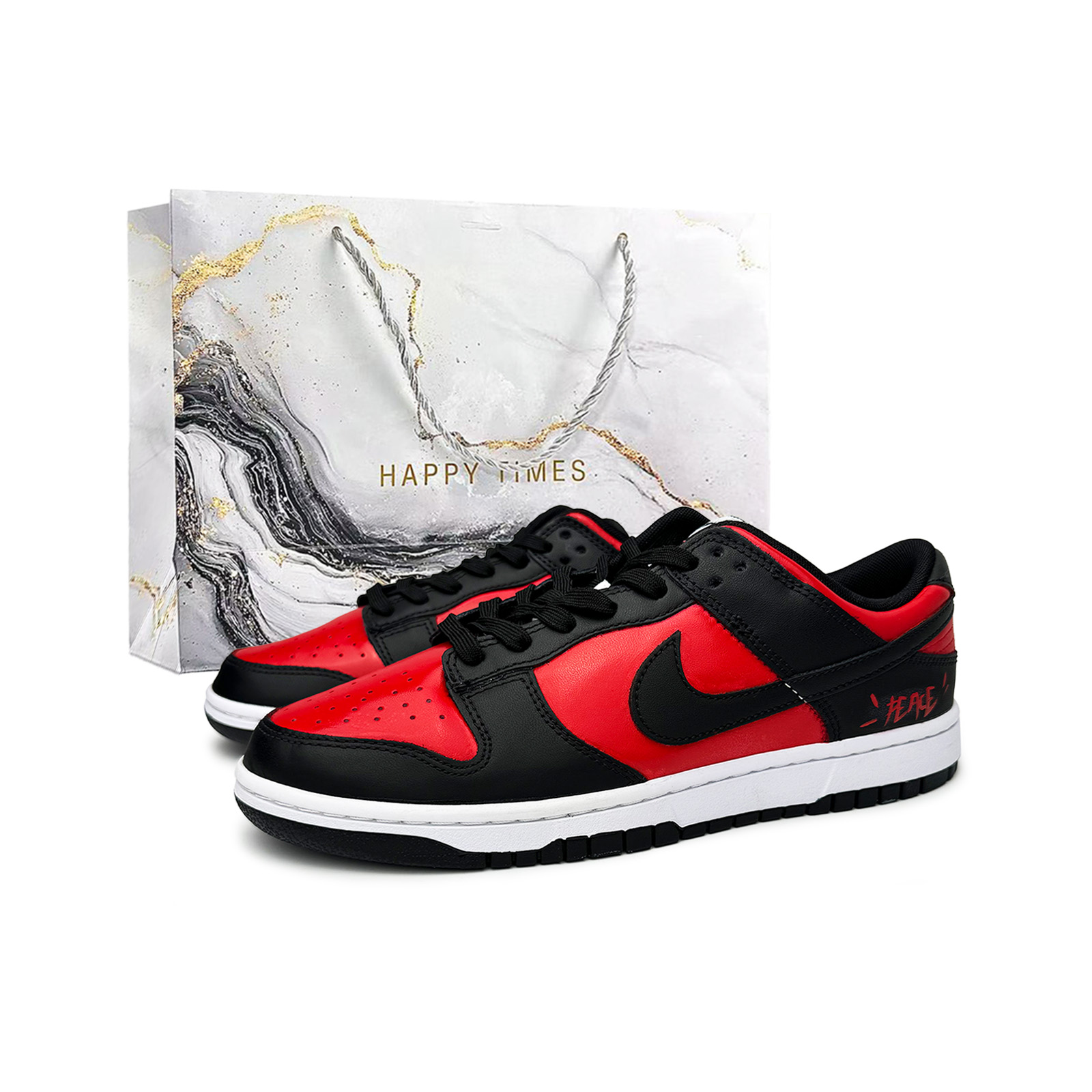 

Dunk Voice Of Sincerity устойчивые к истиранию низкие кроссовки для скейтбординга мужские черные красные Nike, черный/красный