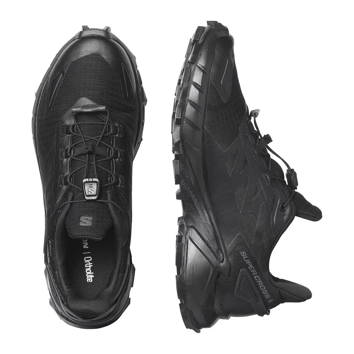 Женские кроссовки для трейлраннинга Supercross 4 GTX W Salomon, чёрный — фото 4