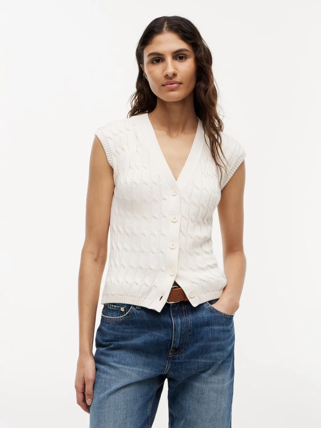 Вязаный жилет Tommy Hilfiger, Light Yellow — фото 2