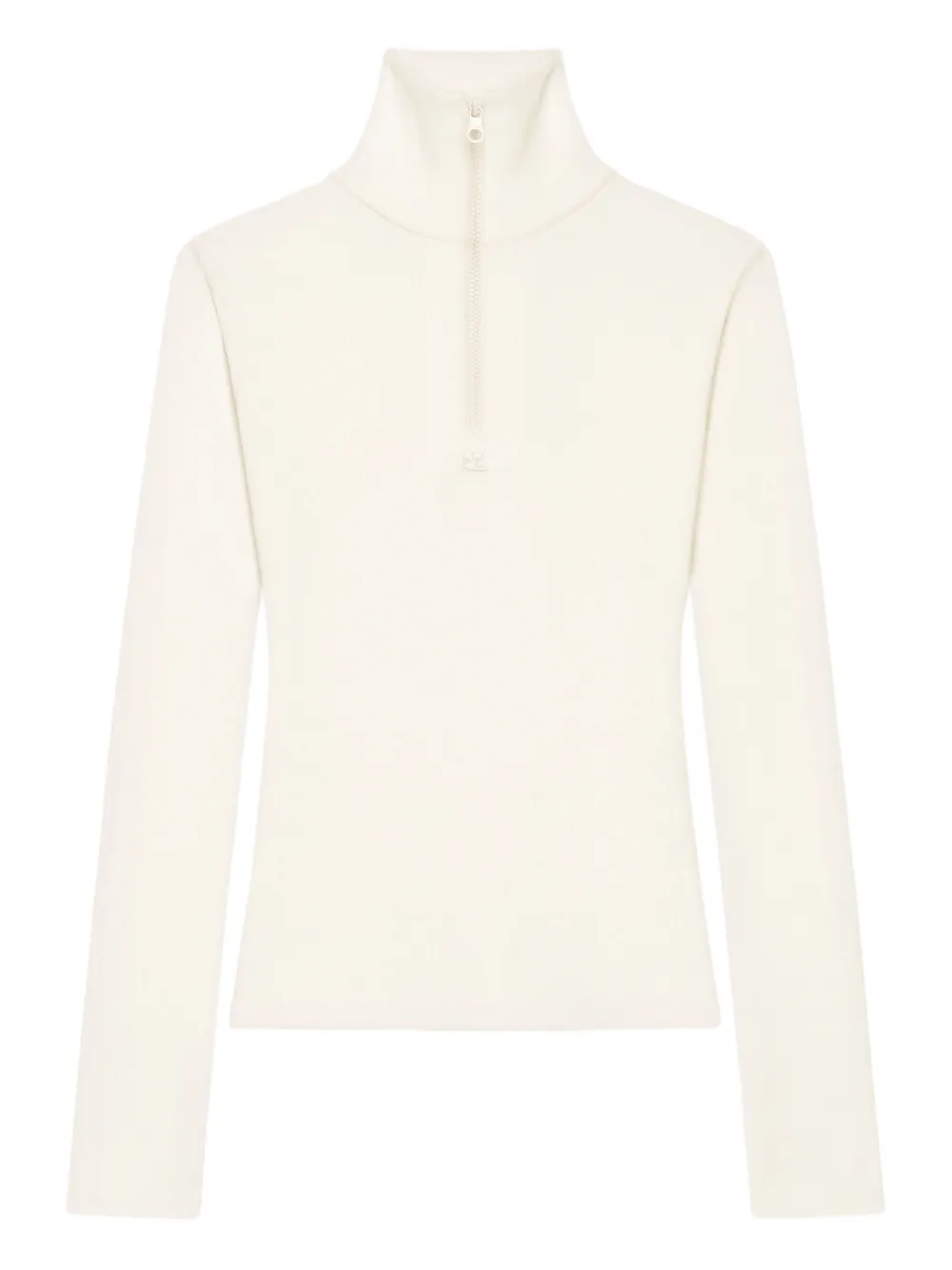 

Джемпер с воротником на молнии Courrèges, белый