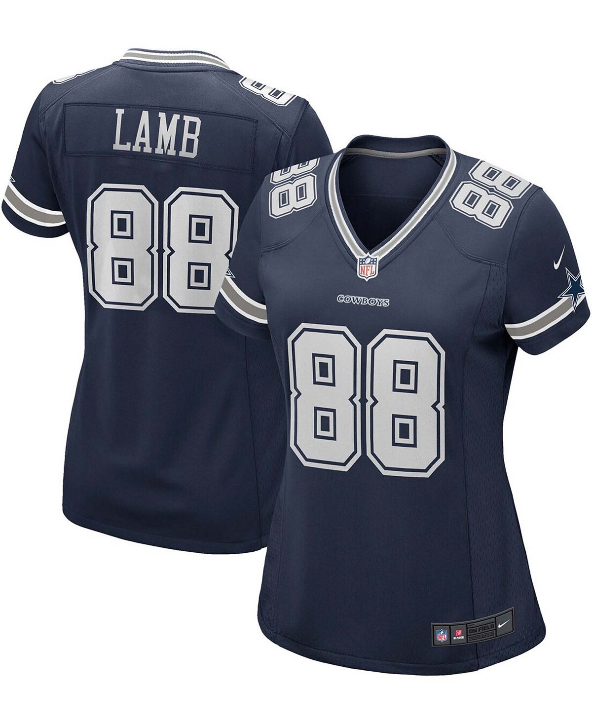 

Женское темно-синее джерси CeeDee Lamb Dallas Cowboys Game Nike, темно-синий