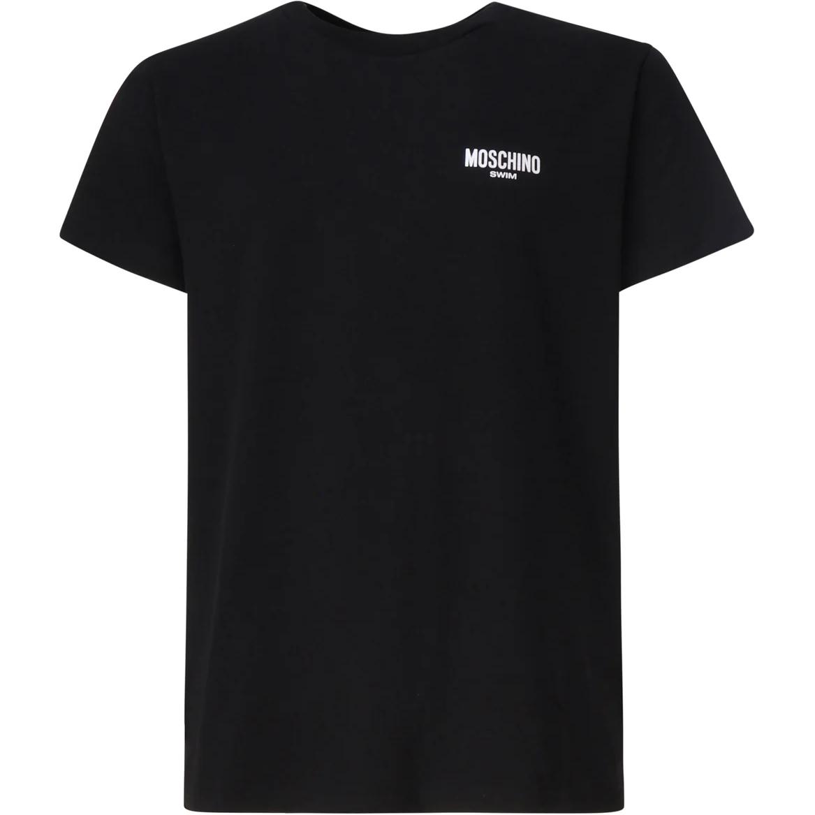 

Футболка с принтом логотипа на груди MOSCHINO, черный