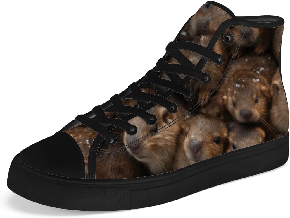 

Мужские и женские высокие кеды с канвой Groundhog, шнуровка, повседневная обувь Chebing, 611 Brown