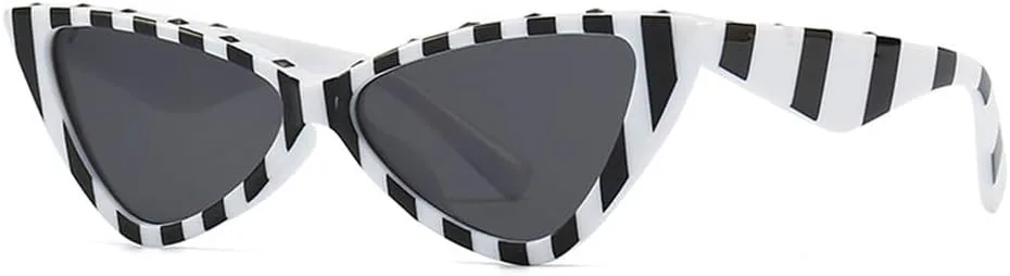 

Солнцезащитные очки UV400 с заклепками, модель «кошачий глаз», для женщин и мужчин, для бега и занятий спортом на открытом воздухе UYPTK, All Stripe Grey