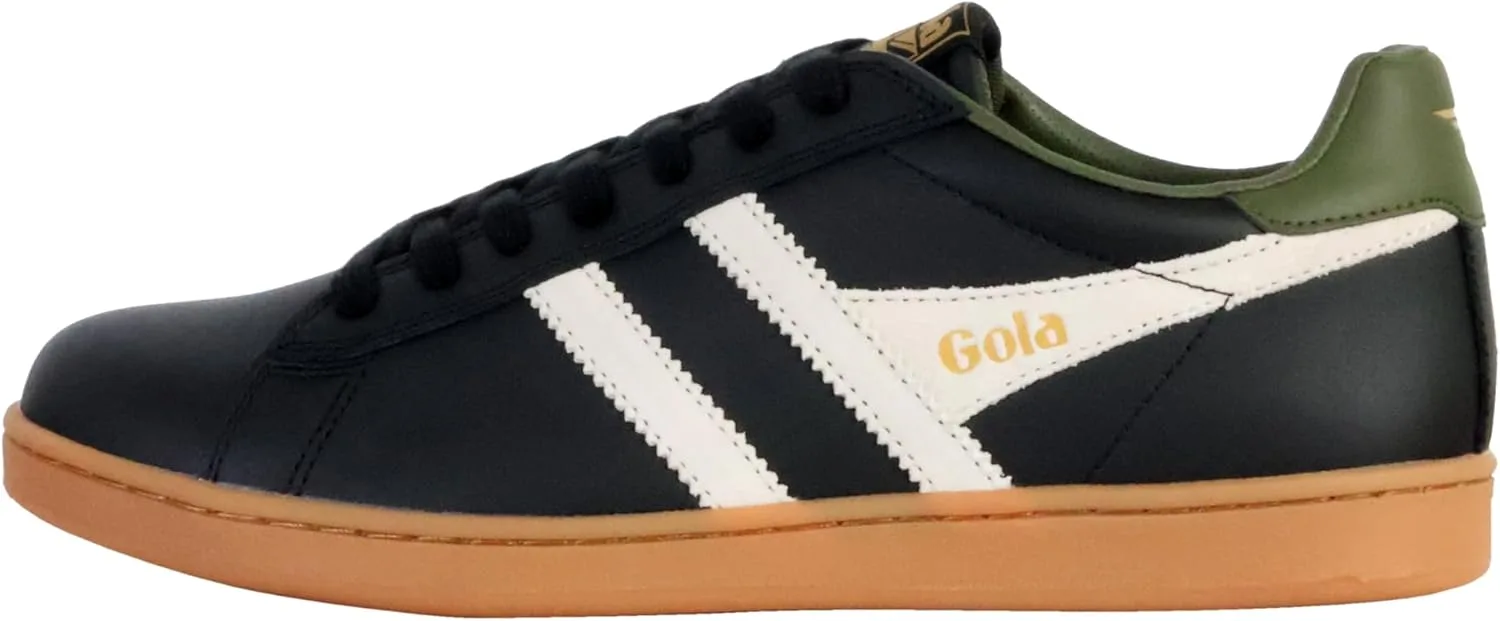 Мужские кожаные кроссовки Gola Equipe II, белый/черный/хаки