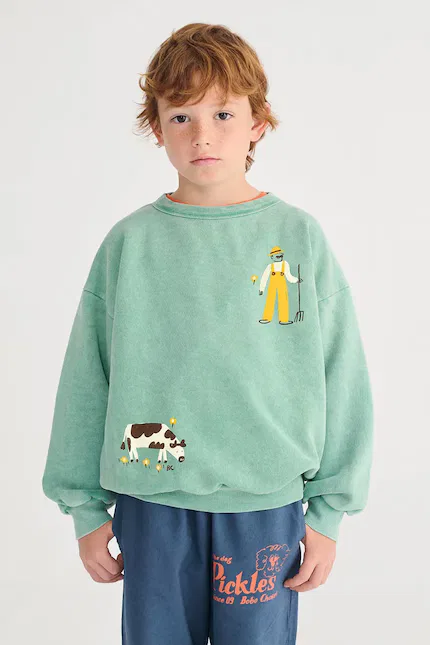 Худи детское Farm Adventure Bobo Choses, бирюзовый