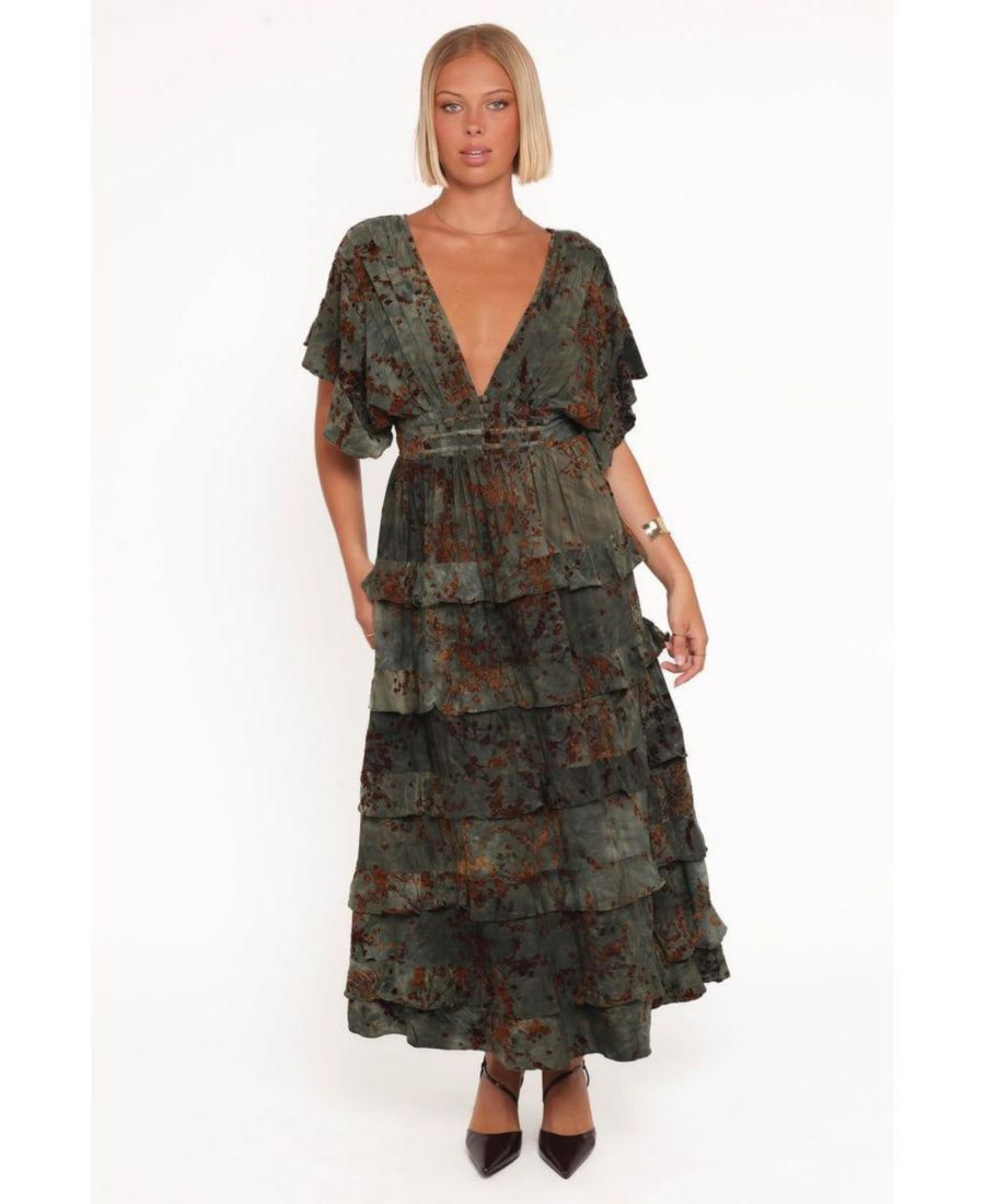 

Женское платье Wendi с оборками Petal and Pup, Jade / brown