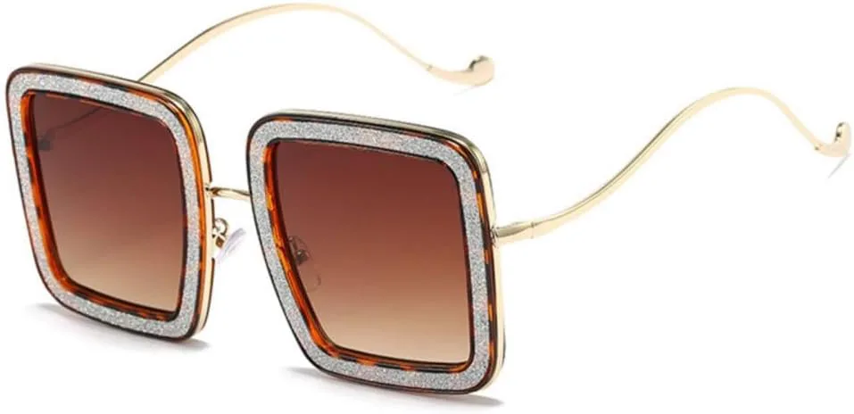 

Солнцезащитные очки MUTYNE Diamond Shiny Crystal Square Vintage Sunglasses Women Oversized Fashion Sun Glasses UV400 UV400 Shades Eyewear Female Trendy, 7