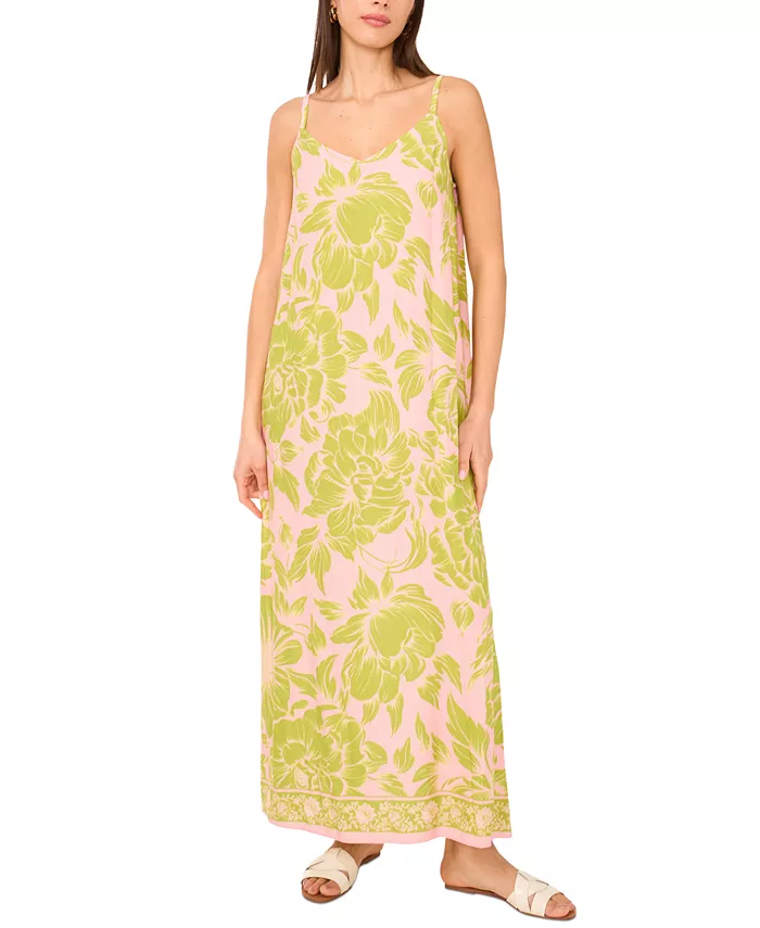 

Женское макси-платье-комбинация с цветочным принтом Vince Camuto, мультиколор
