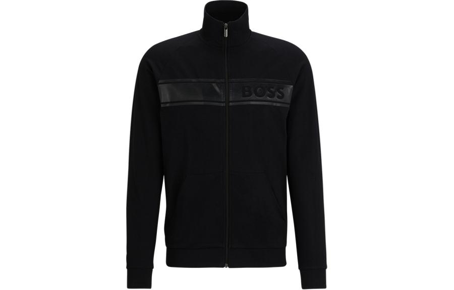 

Спортивная куртка с флокированной отделкой HUGO BOSS, черный