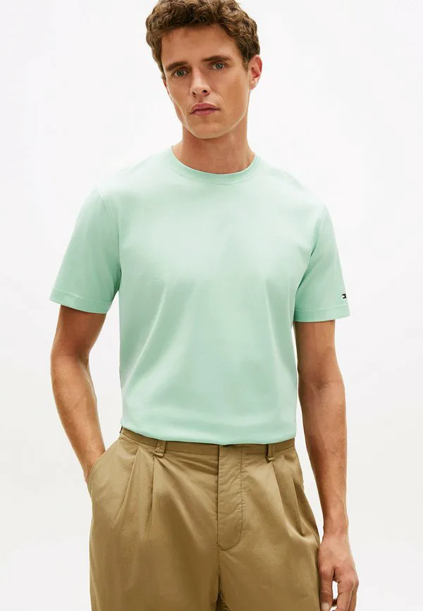 Классическая повседневная футболка с круглым вырезом в стиле smart casual Tommy Hilfiger, Crushed Mint