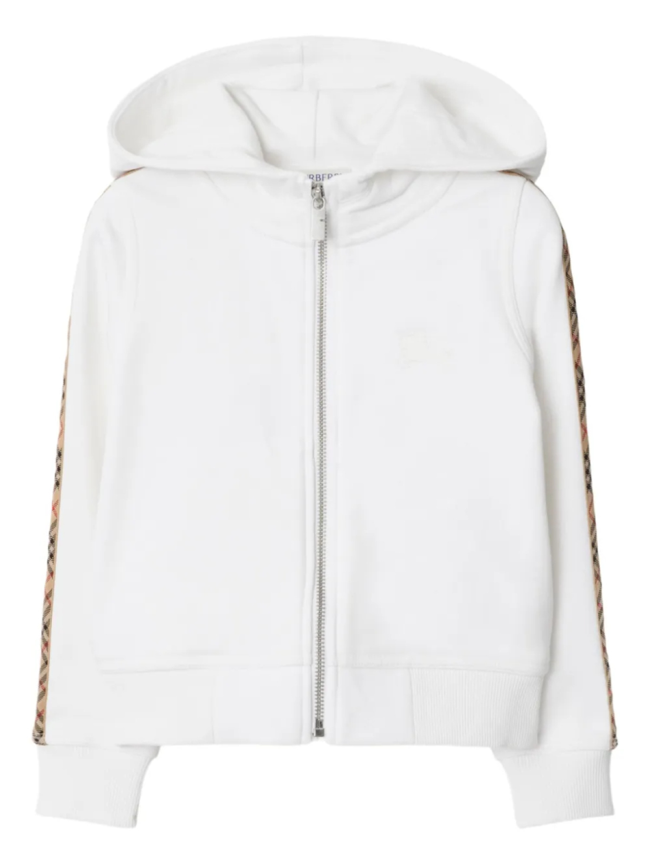 

Детская хлопковая толстовка с капюшоном Burberry Burberry Kids, белый